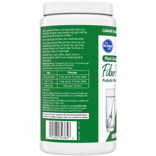 Kroger® Plant-Sourced Prebiotic Fiber Supplement Powder Perspective: left