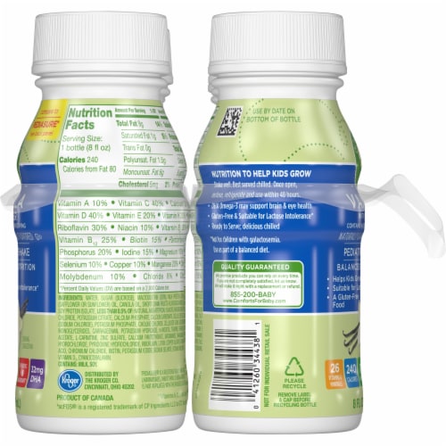 Comforts™ Balanced Nutrition Vanilla With Fiber Pediatric Shake Perspective: left