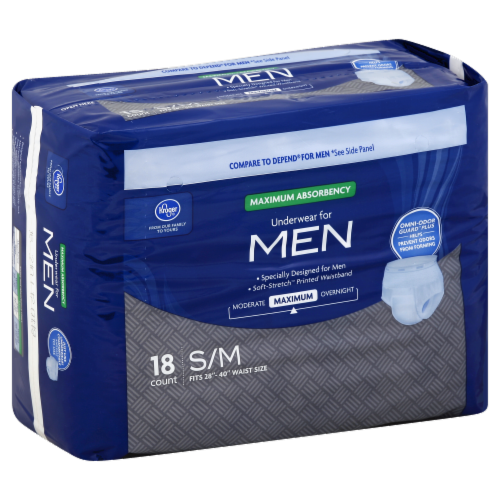 Kroger® Small to Medium Maximum Absorbency Underwear for Men Perspective: left