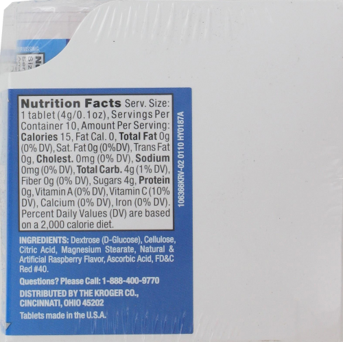 Kroger® Raspberry Glucose Tablets (6 Pack) Perspective: left
