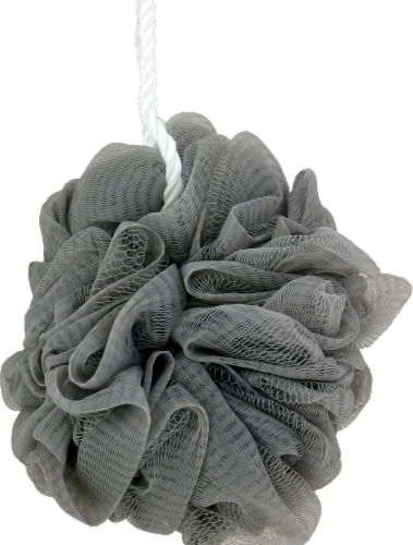 Kroger® Cleanse Come Clean Mesh Pouf - Gray Perspective: left