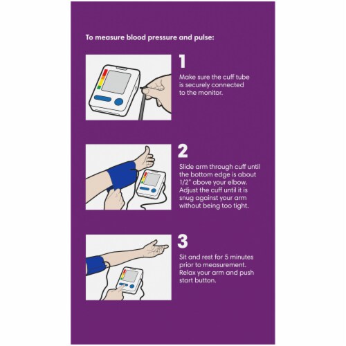 Kroger® Premium Automatic Arm Blood Pressure Monitor with Hypertension Risk Indicator Perspective: left