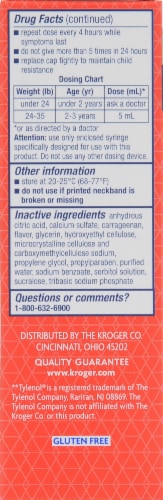 Kroger® Infants' Dye-Free Pain & Fever Suspension Liquid Perspective: left