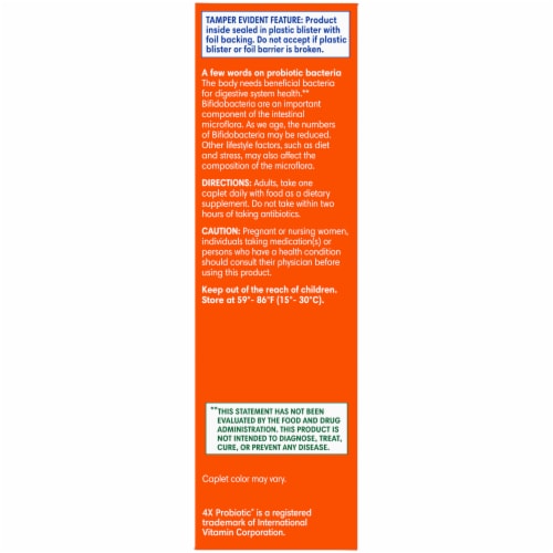 Kroger® 4X Probiotic® Probiotic Supplement Caplets Perspective: left