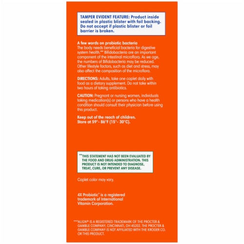 Kroger® 4X Probiotic® Supplement Caplets Perspective: left