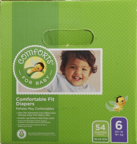 Comforts™ Day or Night Baby Diapers Size 6 (35+ lbs) Perspective: left