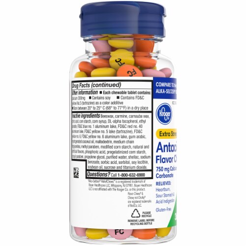 Kroger® Extra Strength Antacid Fruit Flavor Chews Perspective: left