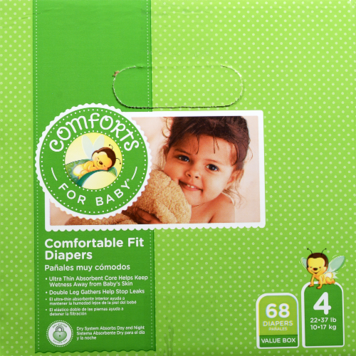 Comforts™ Day or Night Baby Diapers Size 4 (22-37 lbs) Perspective: left