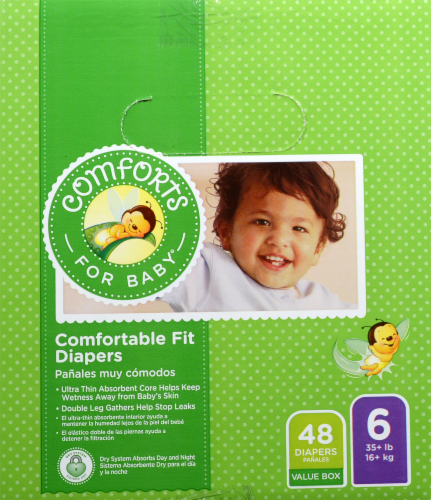 Comforts™ Day or Night Baby Diapers Size 6 (35+ lbs) Perspective: left