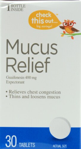 check this out...™ Mucus Relief Tablets Perspective: left
