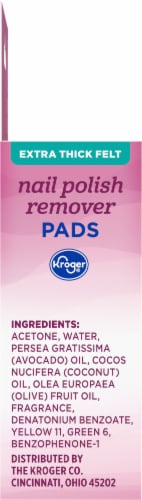 Kroger® Extra Thick Felt Advanced Nail Polish Remover Pads Perspective: left