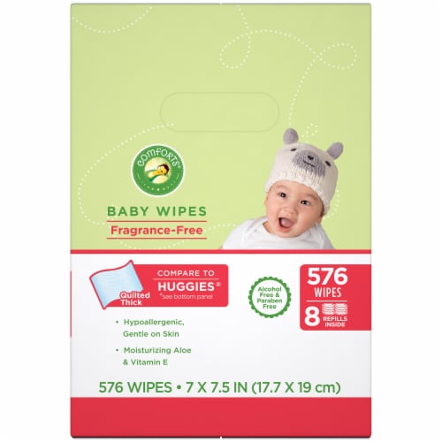 Comforts™ Fragrance Free Baby Wipes 576 Count Perspective: left