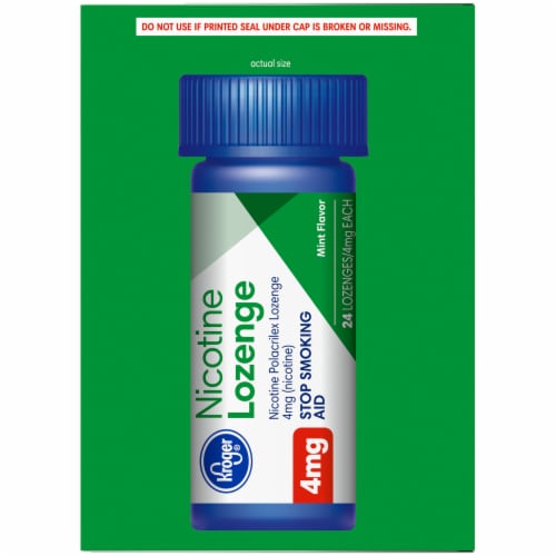 Kroger® Mint Flavor Nicotine Lozenges 4mg Perspective: left