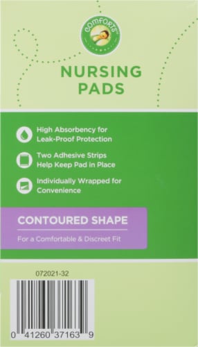 Comforts™ Contoured Shape Nursing Pads Perspective: left