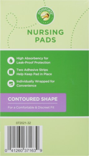 Comforts™ Contoured Shape Nursing Pads Perspective: left