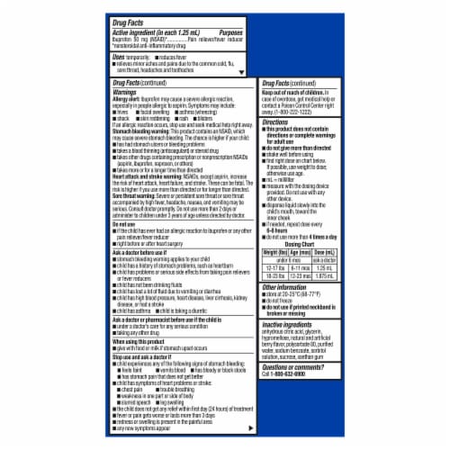 Kroger® Infants' Berry Flavor Liquid Ibuprofen Perspective: left