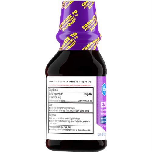 Kroger® Ez Nite Sleep Berry Flavor Nighttime Sleep Aid Bottle Perspective: left