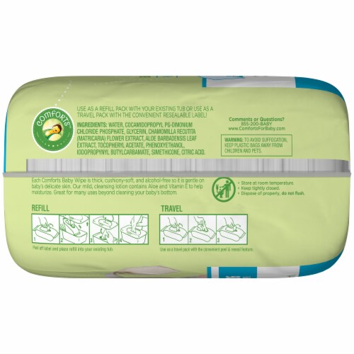 Comforts™ Fragrance Free Baby Wipes 216 Count Perspective: left