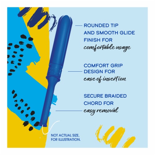 Kroger® Unscented Regular Plastic Tampons Perspective: left