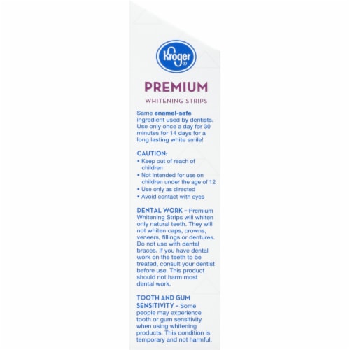 Kroger® Premium Whitening Strips Perspective: left