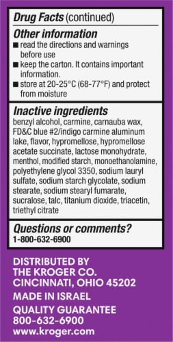 Kroger® Omeprazole Wild Berry 20 mg Mint Acid Reducer Tablets Perspective: left