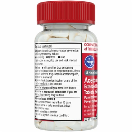 Kroger® Acetaminophen Extended-Release 650mg Caplets Perspective: left