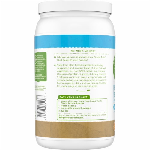 Simple Truth™ Vanilla Plant Based Protein Powder Perspective: left