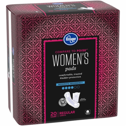 Kroger® Regular Length Moderate Absorbency Women's Incontinence Pads Perspective: left