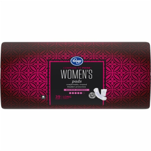 Kroger® Womens Long Maximum Absorbency Pads Perspective: left