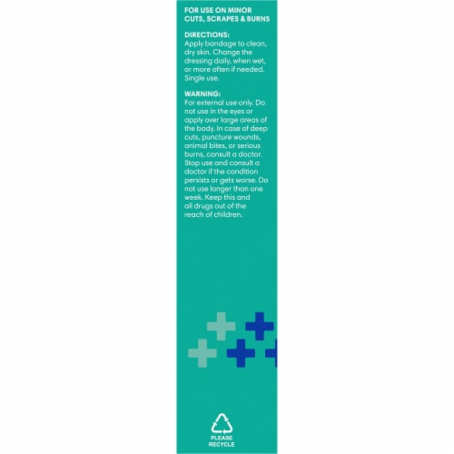 Kroger® Advanced Antibacterial Extra Large Flexible Fabric Bandages Perspective: left