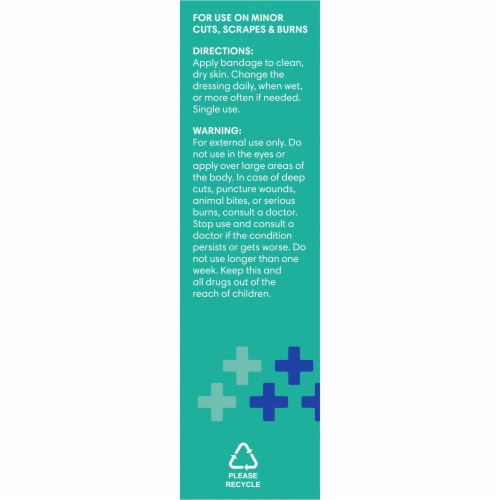 Kroger® Advanced Antibacterial 3/4 in x 3 in Fabric Bandages Perspective: left