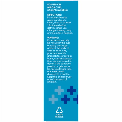 Kroger® Advanced Antibacterial Waterproof Bandages Assorted Sizes 20 ct Box Perspective: left