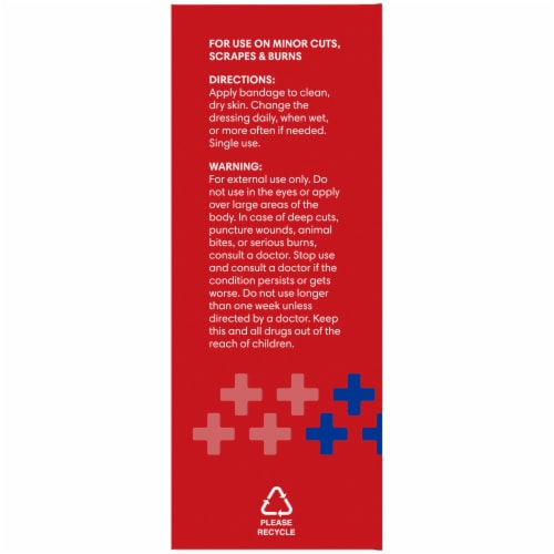 Kroger® Antibacterial Plastic Bandages 3/4 in x 3 in One Size Perspective: left