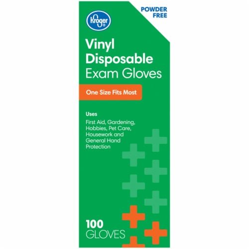 Kroger® Powder-Free Vinyl Disposable Exam Gloves Perspective: left