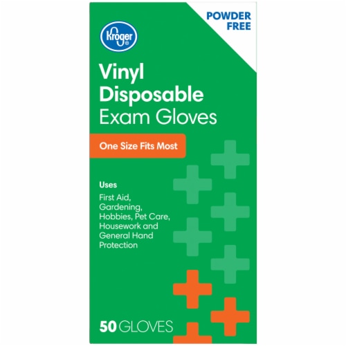 Kroger® Powder-Free Vinyl Disposable Exam Gloves Perspective: left