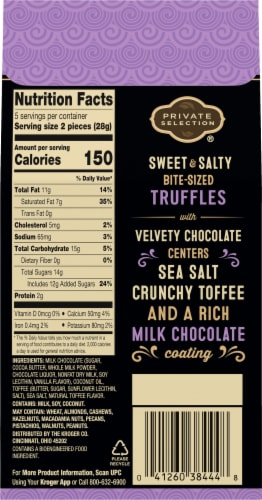 Private Selection® Milk Chocolate Sea Salt Toffee Truffles Perspective: left