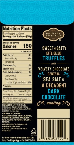 Private Selection® Dark Chocolate Sea Salt Truffles Perspective: left
