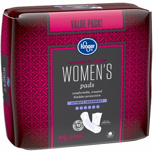 Kroger® Long Ultimate Absorbency Women's Incontinence Pads Perspective: left