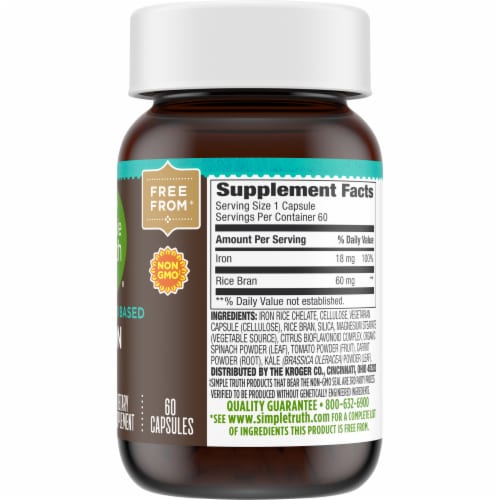 Simple Truth™ Whole Food Based Iron Capsules Perspective: left
