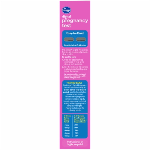 Kroger® Digital Pregnancy Test Perspective: left
