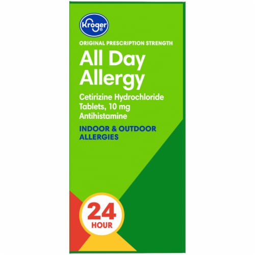 Kroger® All Day Indoor & Outdoor Allergy Tablets Perspective: left