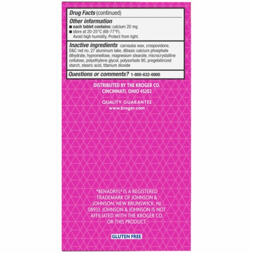 Kroger® Allergy Relief Antihistamine Tablets 25mg Perspective: left