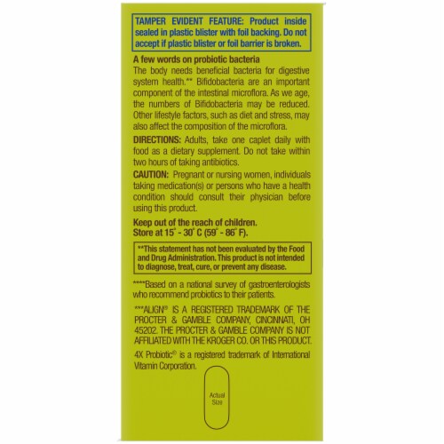Kroger® 4X Probiotic® Digestive Care Caplets 10mg Perspective: left