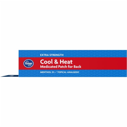 Kroger® Extra Strength Cool & Heat Medicated Patch for Back Box Perspective: left