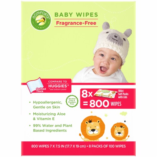 Comforts® Fragrance-Free Baby Wipes Multipack Perspective: left