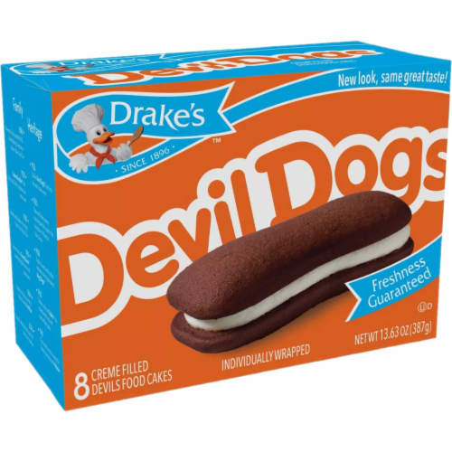 Drake's Devil Dogs, 6 Boxes, 48 Individually Wrapped Devils Food Cakes Perspective: left