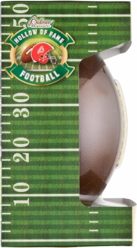 Palmer® Hollow Milk Chocolate Football Perspective: left