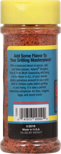 Adams® Burgers Fries & More Seasoning Perspective: left