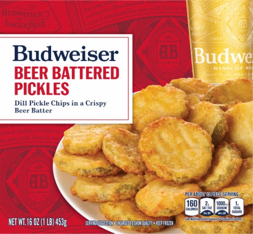 Farm Rich Budweiser Beer Battered Pickles Perspective: left