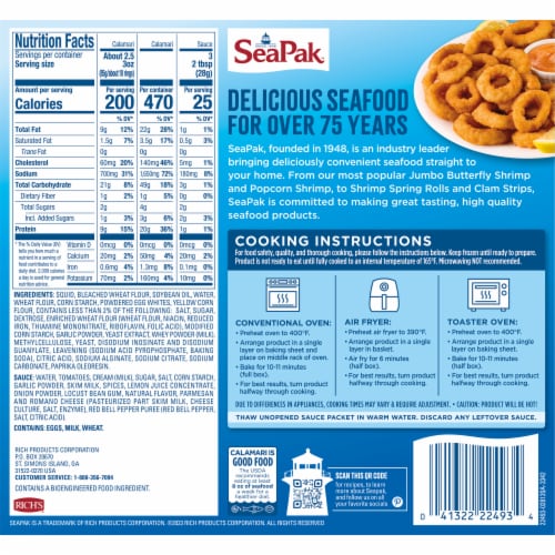 SeaPak Crispy Breaded Calamari Perspective: left